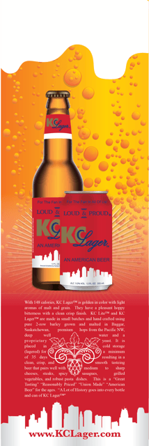 KC Lager Beer Card
